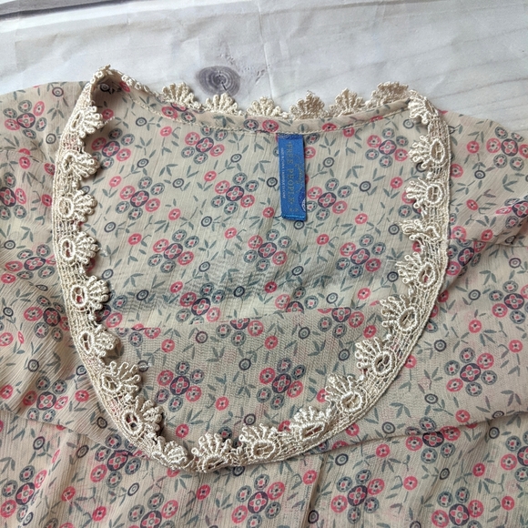 🌿 3/$15 | Free People | Vintage Sheer Blouse - Picture 5 of 8